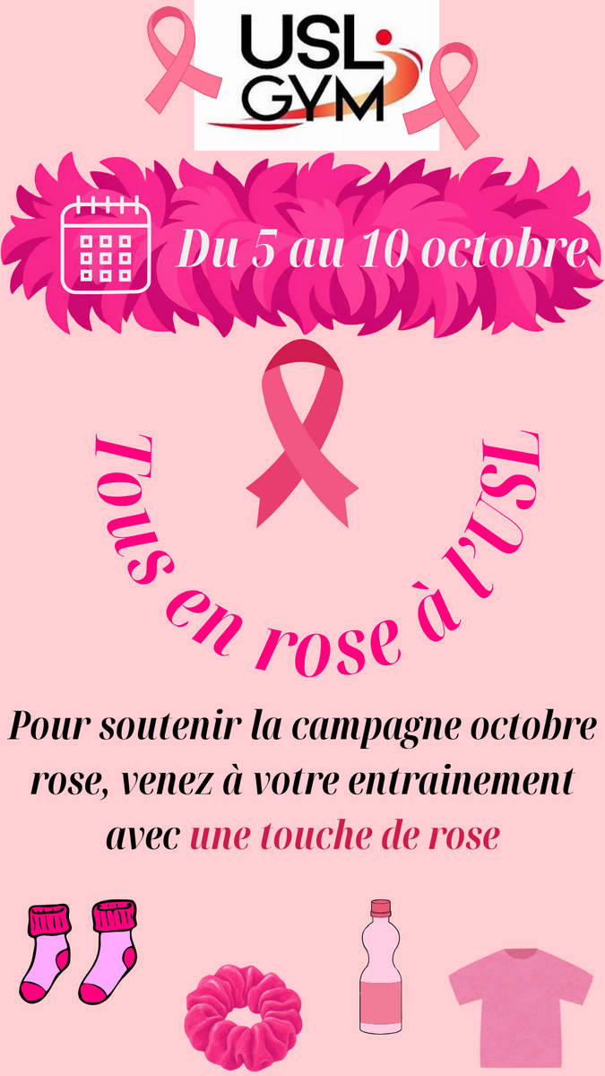 🎀 Octobre Rose à l’USL : Tous en rose du 5 au 10 octobre ! 🎀
